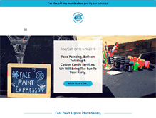 Tablet Screenshot of facepaintexpress.com